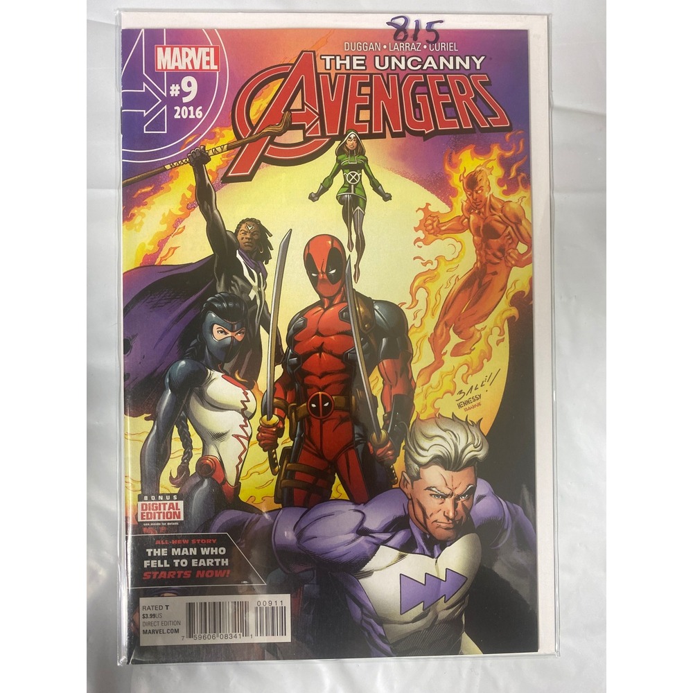 Marvel The Uncanny Avengers #9 2016 Deadpool Rogue Human Torch Comic Book
